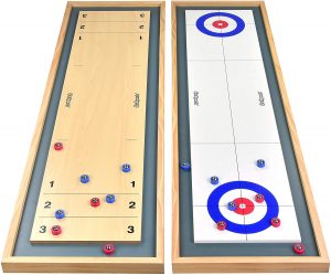 GoSports Shuffleboard and Curling 2 in 1 Board Game