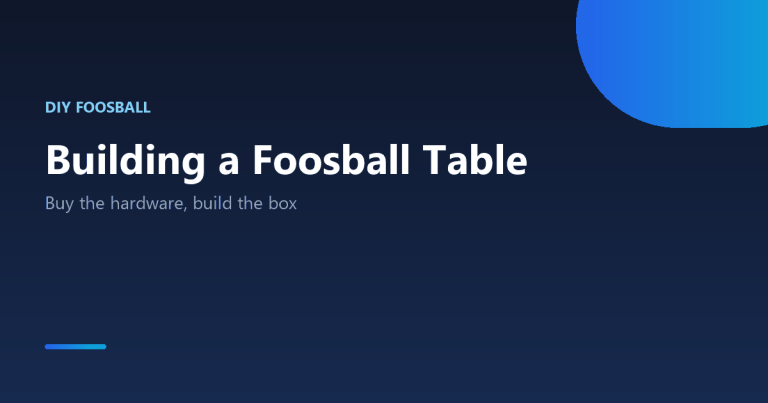 How to build a DIY foosball table: cabinet, playfield, rods and bearings