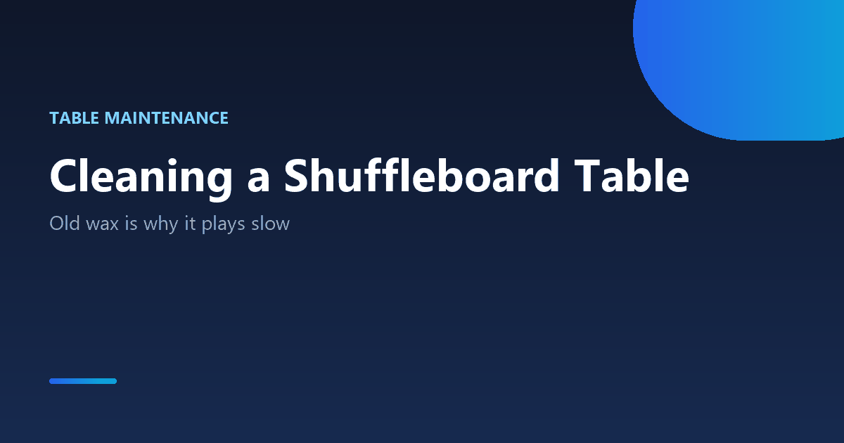 How to clean and wax a shuffleboard table playing surface