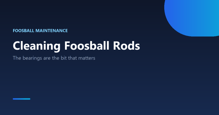 How to clean and lubricate foosball rods and bearings
