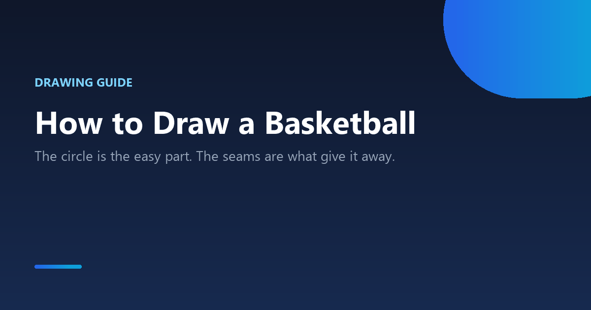 How to draw a basketball: getting the curved seam lines right