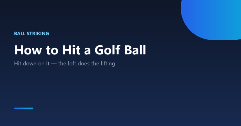 How to hit a golf ball cleanly: hitting down, ball position, weight forward, fixing fat and thin shots
