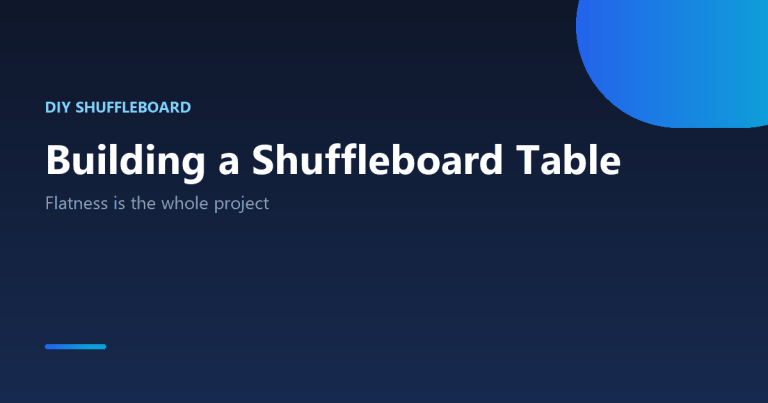 How to build a DIY shuffleboard table: playfield, cradle and finishing