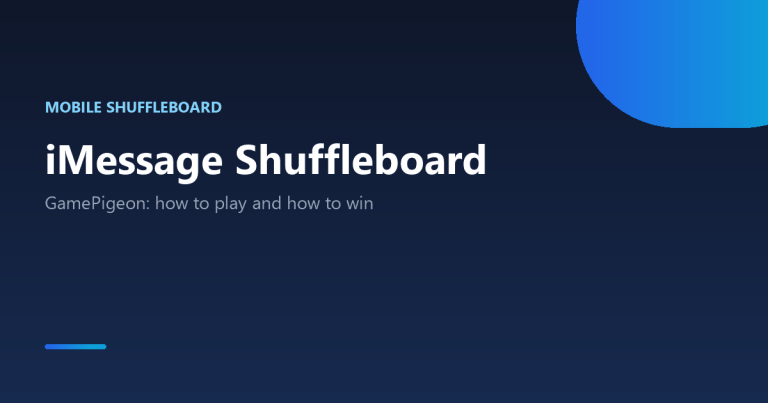 How to play shuffleboard on iMessage with GamePigeon: setup, rules and tips