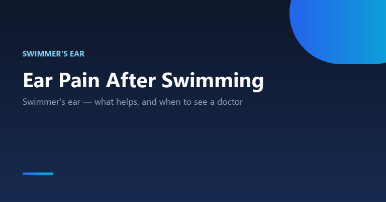 How to relieve ear pain after swimming: swimmer's ear symptoms, relief and treatment