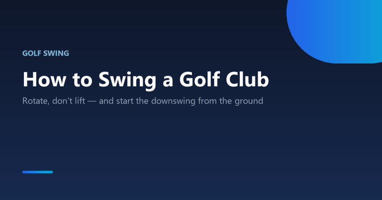 How to swing a golf club: setup, backswing, downswing sequence and tempo for beginners