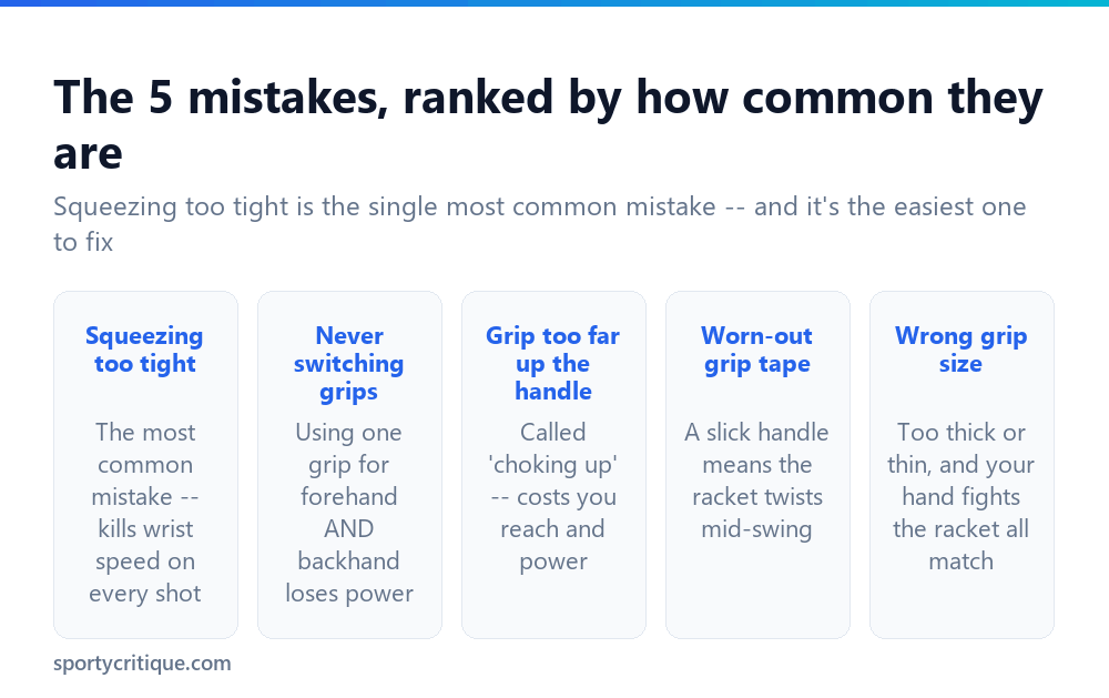 The 5 most common badminton grip mistakes