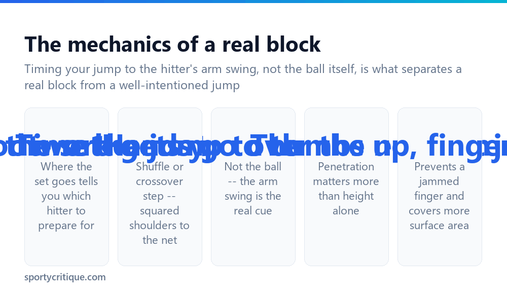 The mechanics of a real volleyball block