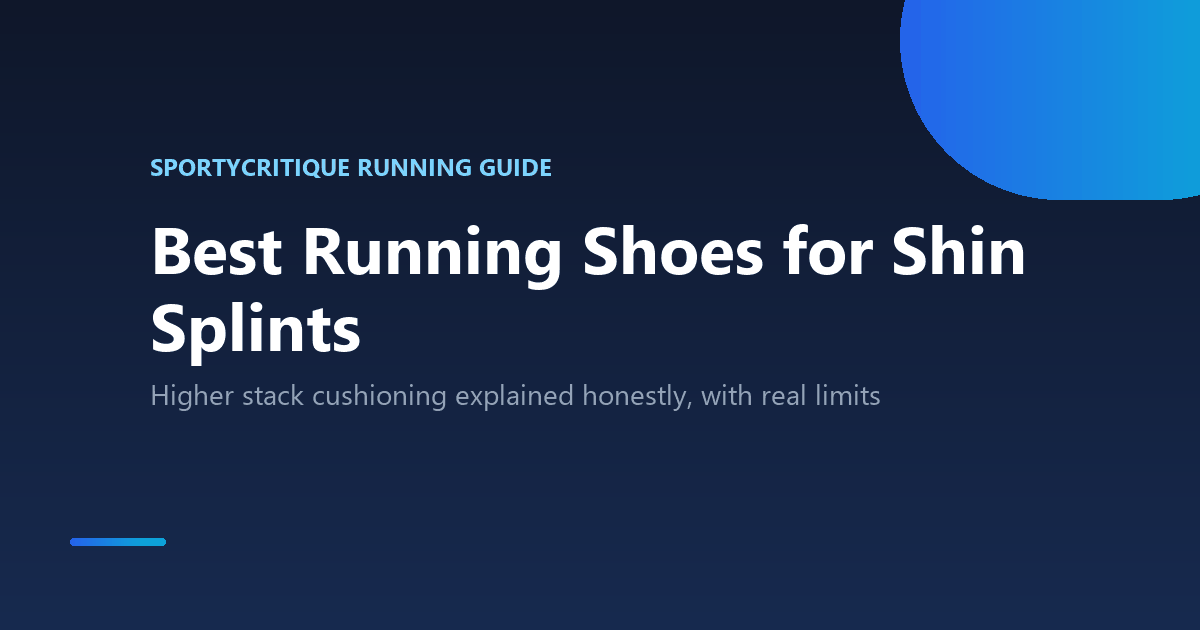 Best running shoes for shin splints cushioning comparison graphic