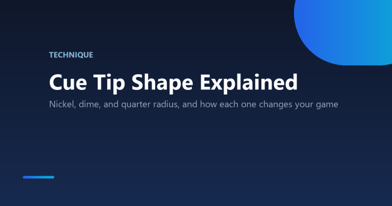 Pool cue tip shape explained: nickel, dime, and quarter radius