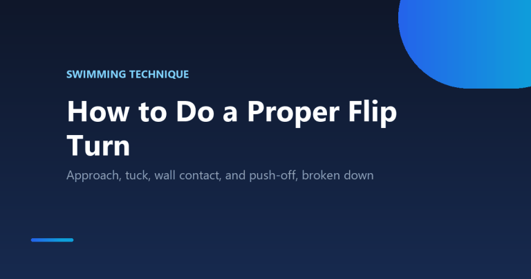 How to do a proper flip turn in freestyle swimming