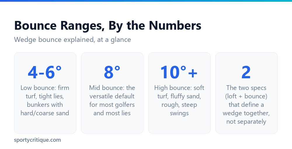 Golf wedge bounce ranges explained: low, mid, and high bounce