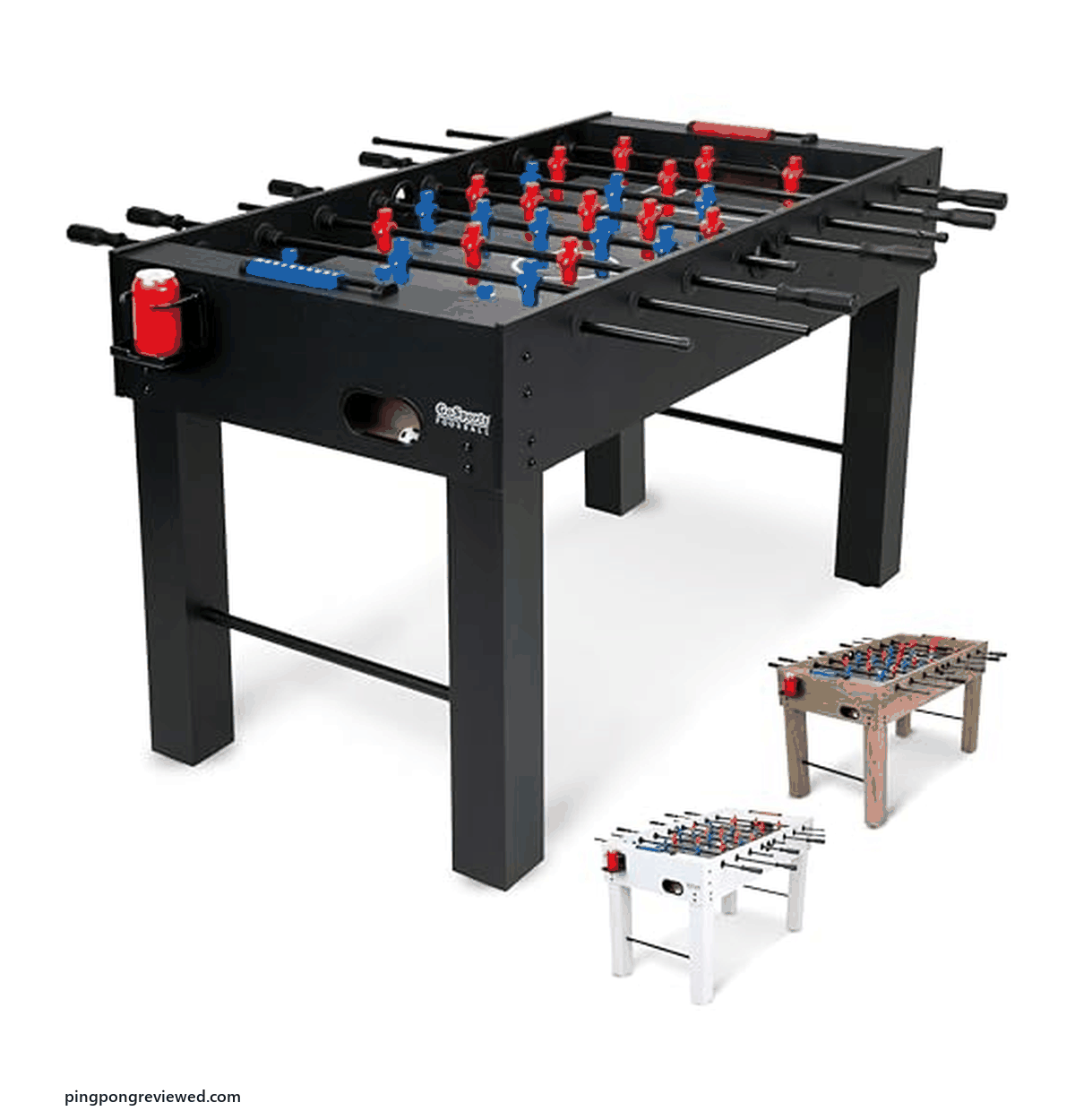 GoSports 54 Inch Full Size Foosball Table (Black Finish)