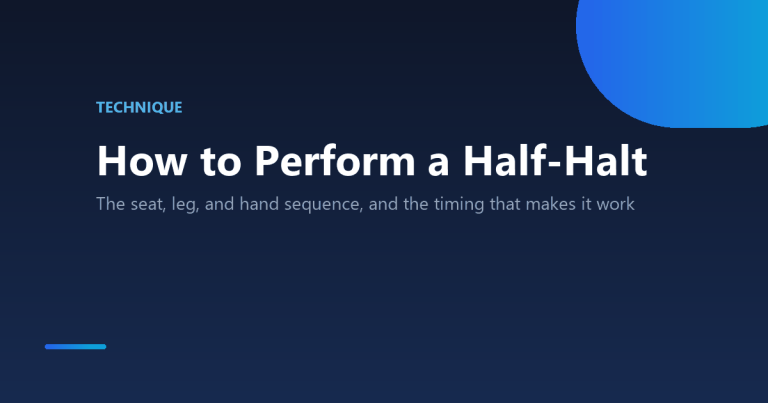 How to perform a half-halt in horse riding