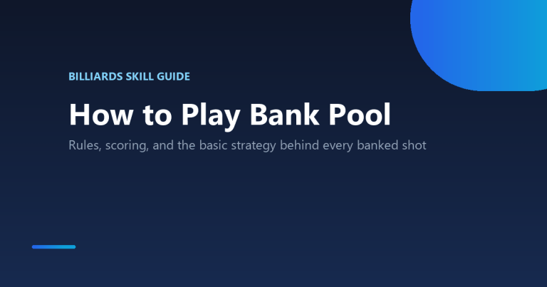How to play bank pool, rules and basic strategy guide