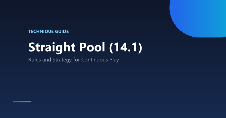 How to play straight pool 14.1 continuous