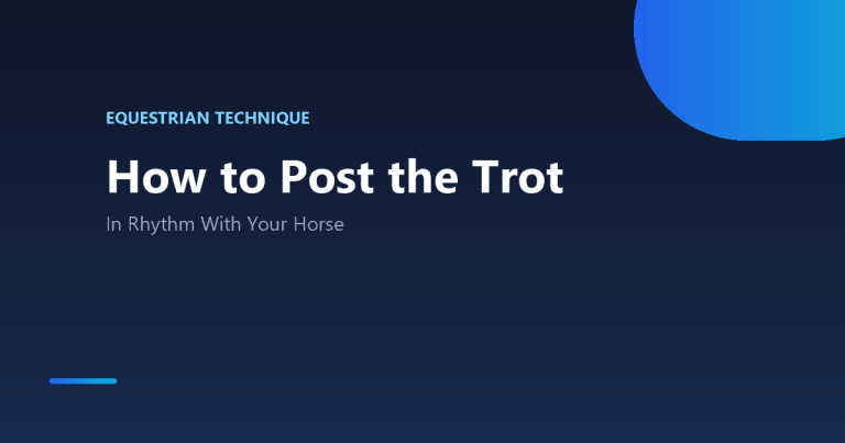 How to post the trot in rhythm with your horse