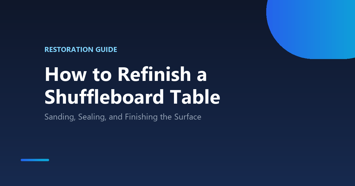 How to refinish a shuffleboard table playing surface