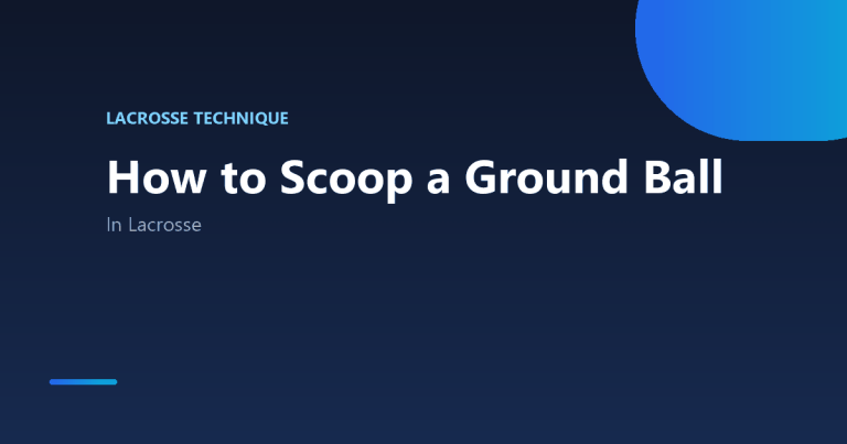 How to scoop a ground ball in lacrosse