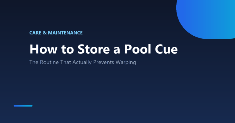 How to store a pool cue to prevent warping