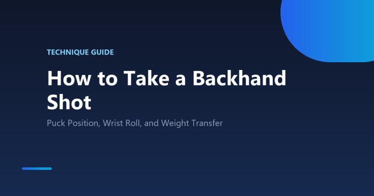 How to take a backhand shot in hockey