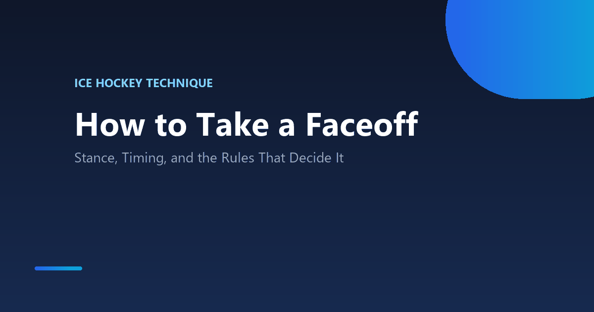 How to take a faceoff in hockey