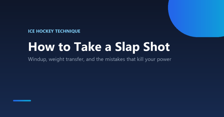 How to take a slap shot in hockey