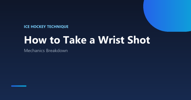 How to take a wrist shot in hockey mechanics breakdown