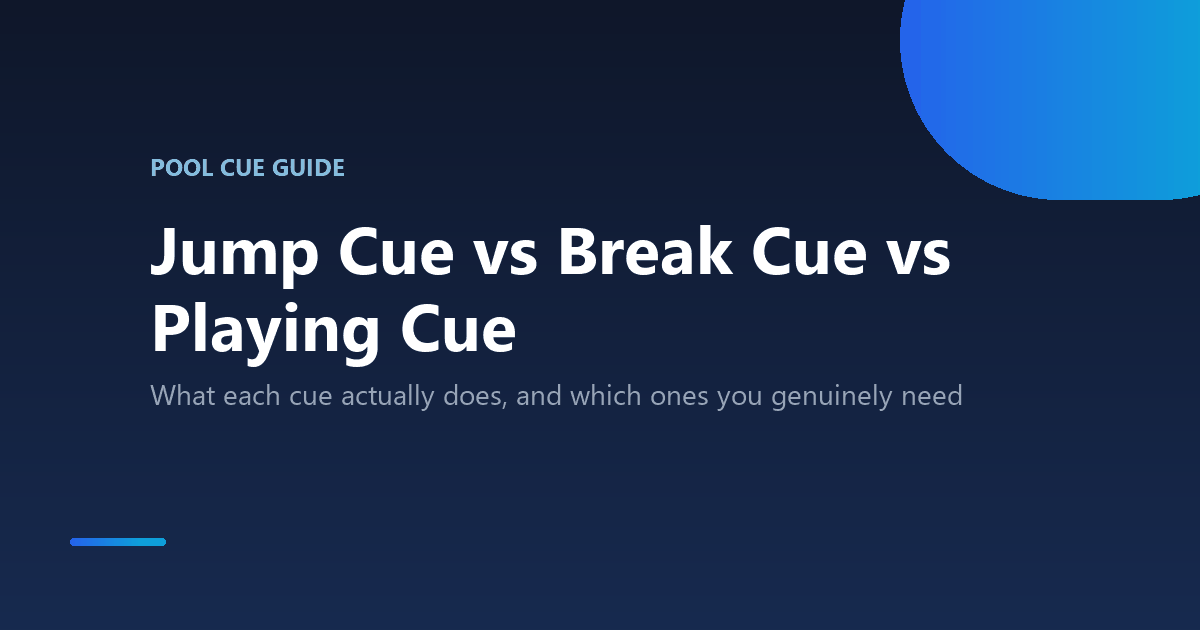 Jump cue versus break cue versus playing cue comparison guide