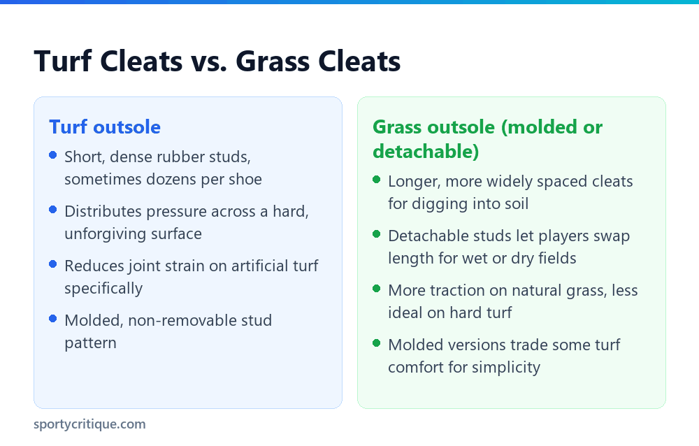 Comparison of turf cleats and grass cleats for lacrosse