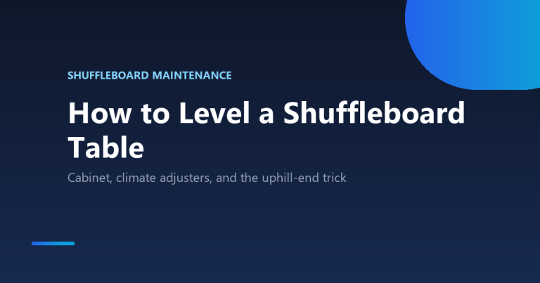 How to level a shuffleboard table correctly guide