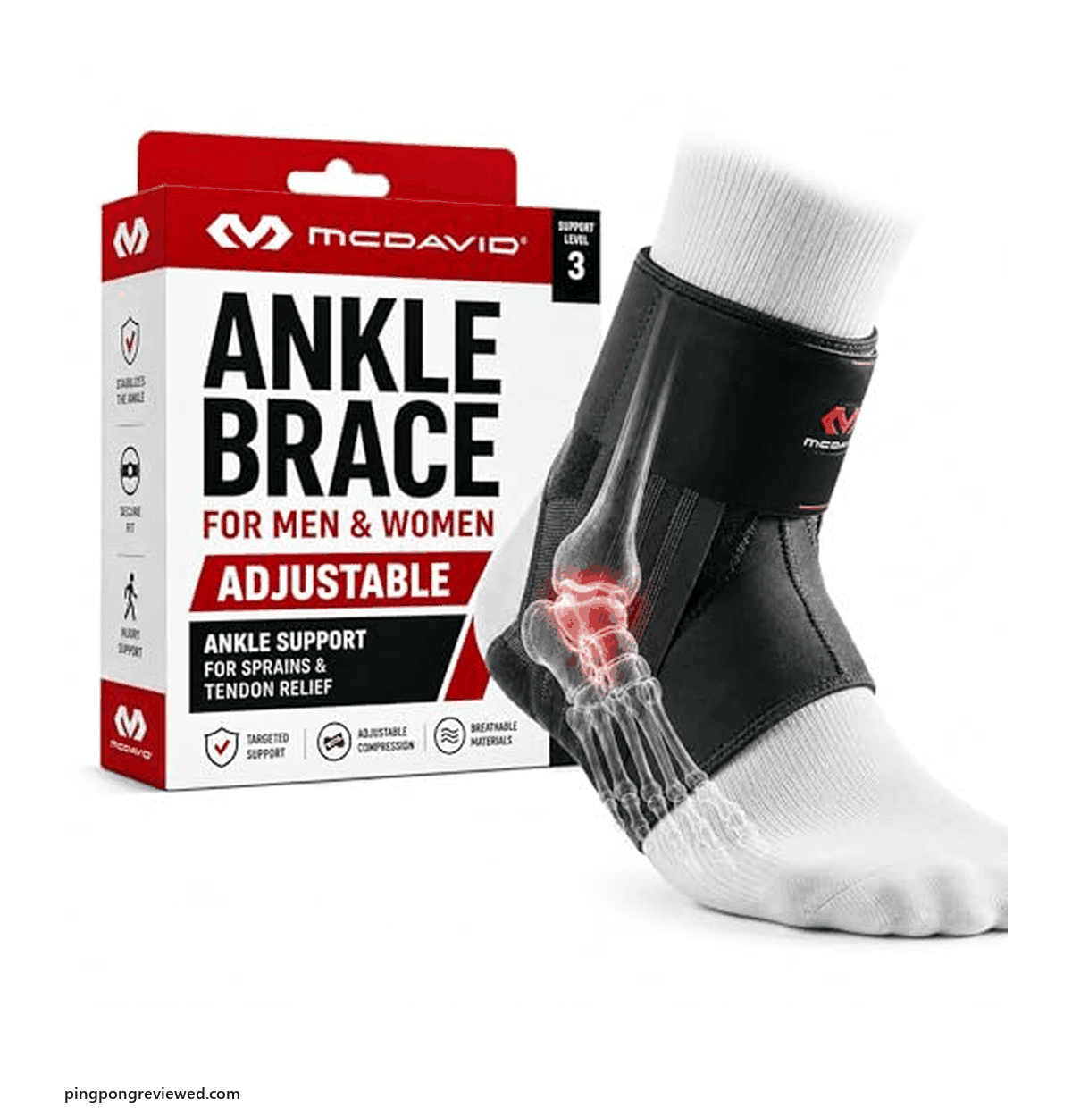 Low profile lace-free ankle brace worn inside a gymnastics shoe