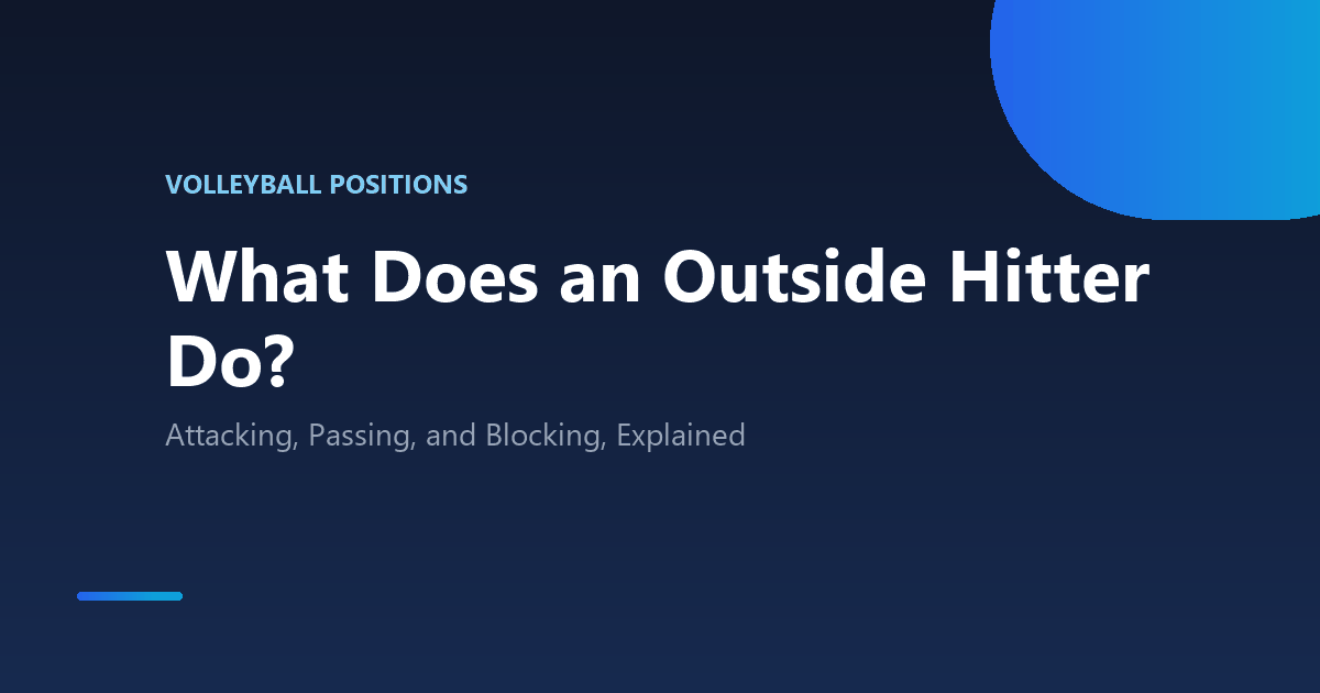 What does an outside hitter do in volleyball