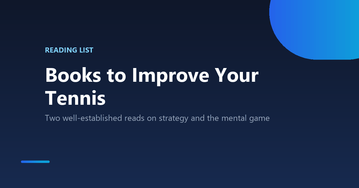 Books about how to improve your tennis game