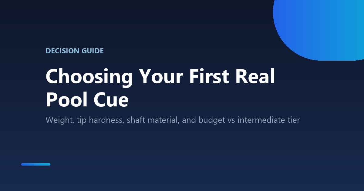 Guide to choosing a pool cue: weight, tip hardness, shaft material, budget tier