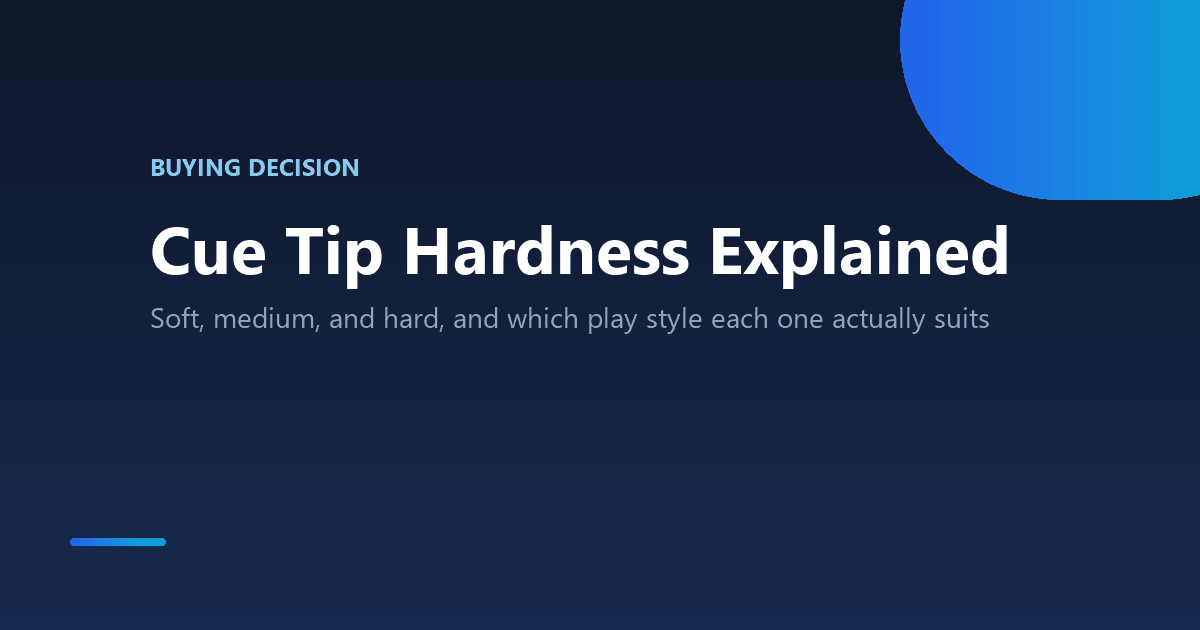 Soft, medium, and hard pool cue tip hardness grades compared