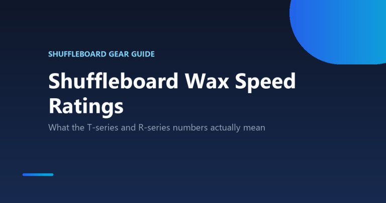 Shuffleboard wax speed rating guide, T-series and R-series explained