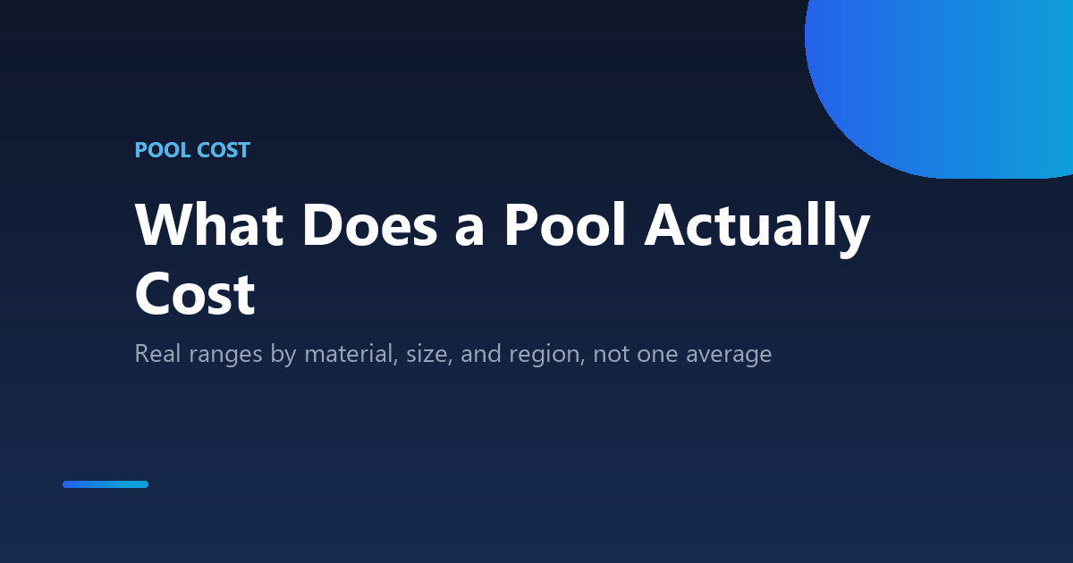 How much it costs to build a swimming pool