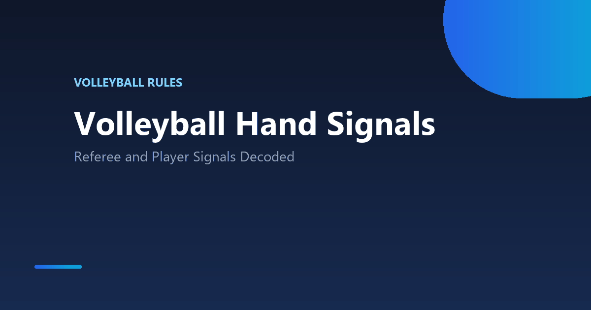 Volleyball hand signals explained: referee and player signals decoded
