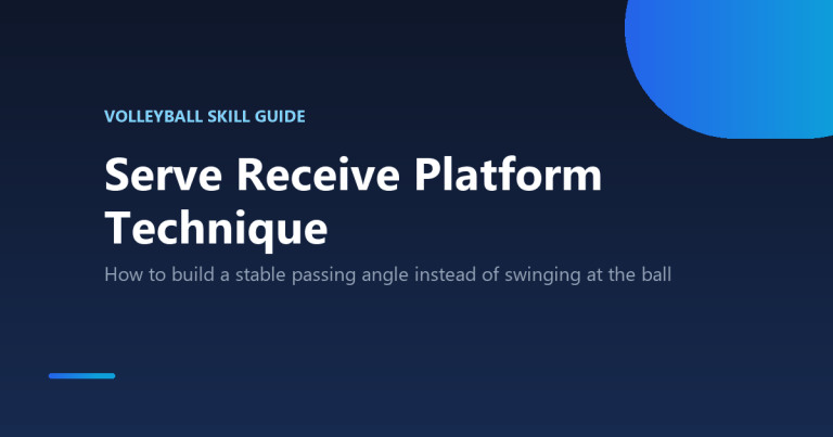 Volleyball serve receive platform technique guide