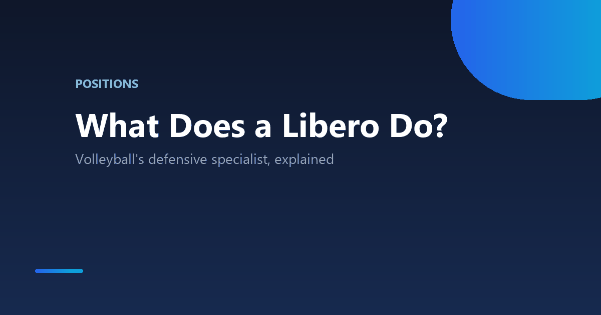 What does a libero do in volleyball
